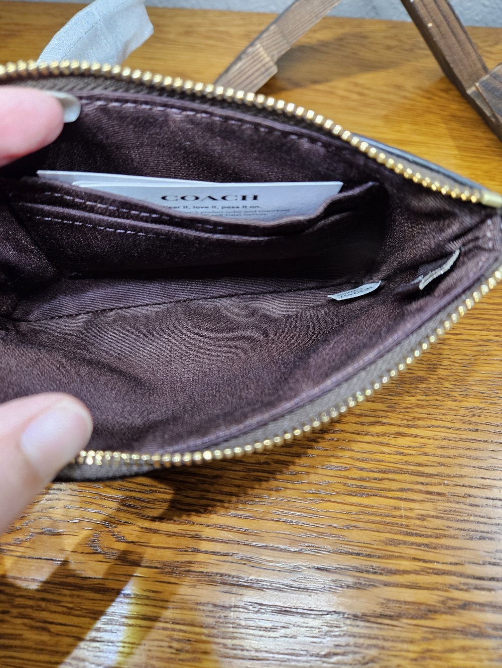 Coach Cosmic Corner Zip Wristlet - Picture 4 of 5